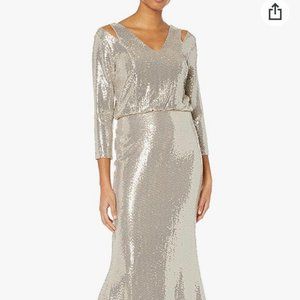 Calvin Klein Women's 3/4 Sleeve Blouson Gown Size 12